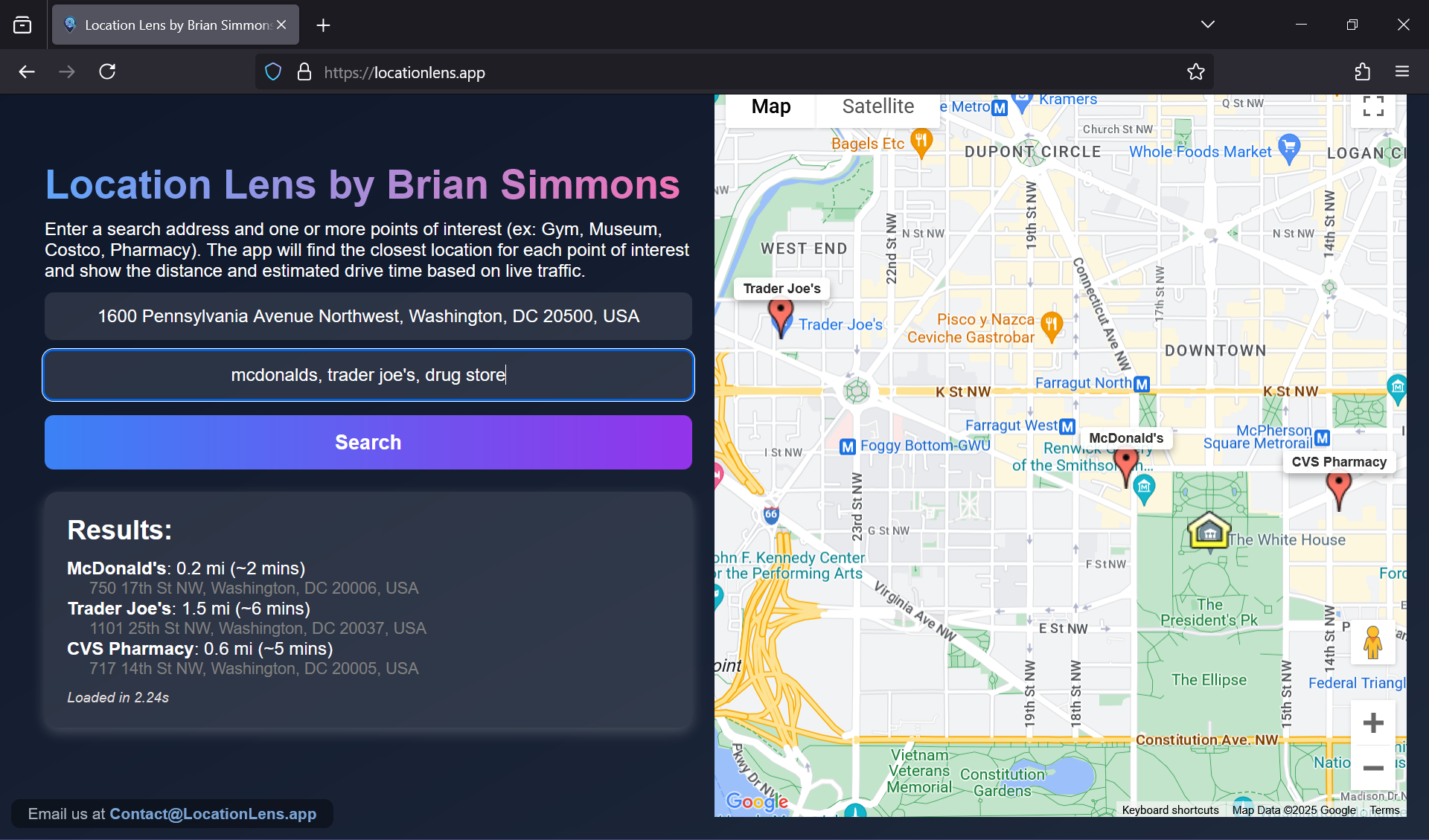 LocationLens App Screenshot